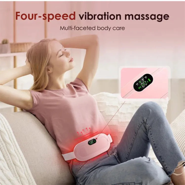 Heating Pads for Cramps Portable Cordless Pad for Women - Fast Heating Menstrual Period,Back and Cramp Relief - 3 Heat Levels and 3 Massage Modes - Rechargeable and Safe