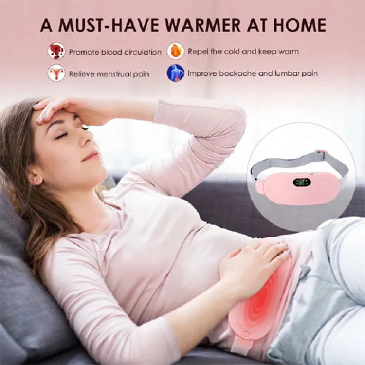 Heating Pads for Cramps Portable Cordless Pad for Women - Fast Heating Menstrual Period,Back and Cramp Relief - 3 Heat Levels and 3 Massage Modes - Rechargeable and Safe