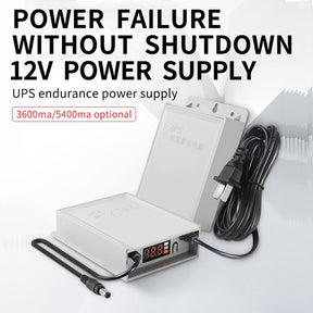 Dc-12v Mini Ups Upto 4 Hour Battery Backup 5600 mah, Fireproof, Waterproof, Led Display, Use In Wifi Router And Cctv Cameras And Ups Can Run On Anything With 12 Volt