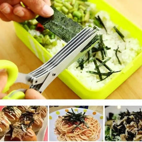 5 layer Scissor Multifunctional Stainless Steel Multi Layer Kitchen Scissor - Vegetables Cutter Scissor High Quality Original Product