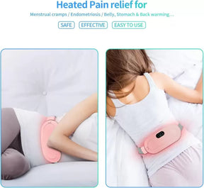 Heating Pads for Cramps Portable Cordless Pad for Women - Fast Heating Menstrual Period,Back and Cramp Relief - 3 Heat Levels and 3 Massage Modes - Rechargeable and Safe