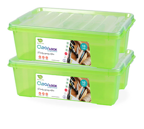 CLEAR LOCK STORAGE BOX 2 PC SET - L 10LTR