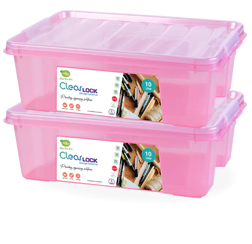 CLEAR LOCK STORAGE BOX 2 PC SET - L 10LTR