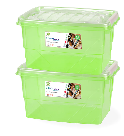 CLEAR LOCK STORAGE BOX 2 PC SET - M 7LTR