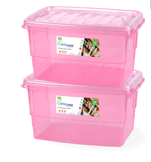 CLEAR LOCK STORAGE BOX 2 PC SET - M 7LTR