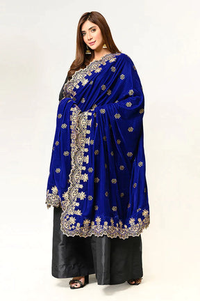 Embroidered Velvet Shawl EVS-08