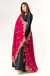 Embroidered Velvet Shawl EVS-07