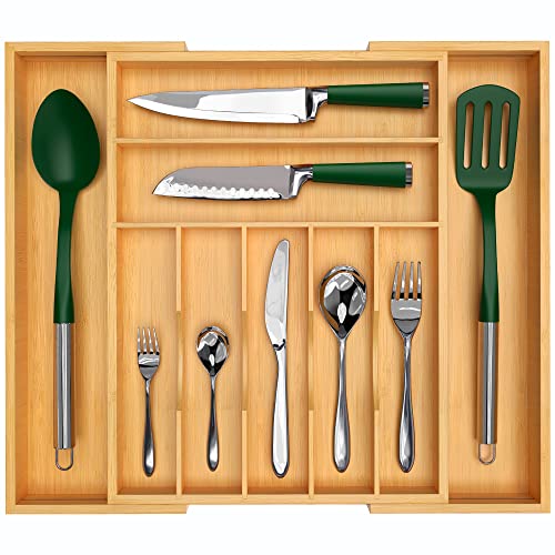 Bamboo Silverware Drawer Organizer