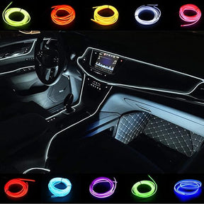 EL Glow Wire For Interior / Dashboard LED Light 6 Points With Acrylic - Mult