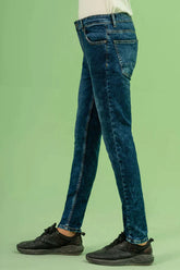 SKINNY LEG DENIM JEANS DARK BLUE