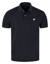 Plain Black Cotton Polo Shirt