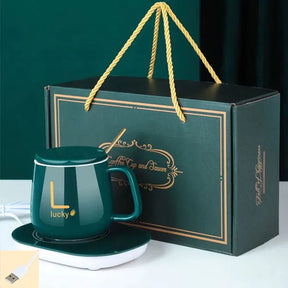 Electric Ceramic Mug And Saucer for Tea & Coffee